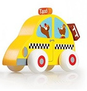Dřevěné autíčko Scratch - taxi