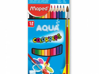 Akvarelové pastelky Maped - 12 barev + štětec