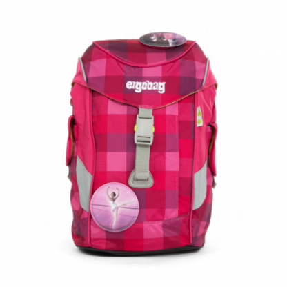 Dětský batoh Ergobag mini - purpurový károvaný