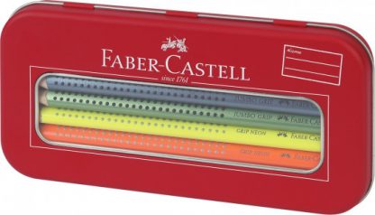 Pastelky Faber-Castell Jumbo Grip Neon v dárkové krabičce - 10 barev