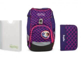 Školní set Ergobag prime Fluo růžový - batoh + penál + desky