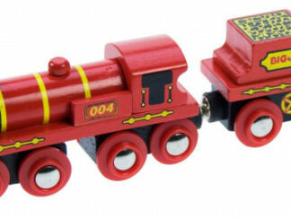 Bigjigs - Červená lokomotiva s tendrem