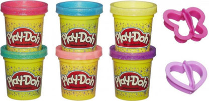 Play-Doh - Třpytivá sada se 2 vykrajovátky