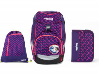 Školní set Ergobag prime Fluo růžový 2020 - batoh + penál + sportovní pytel