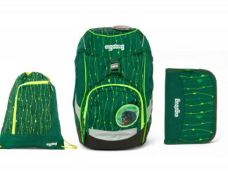 Školní set Ergobag prime Fluo zelený 2020 - batoh + penál + sportovní pytel