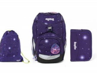 Školní set Ergobag prime Galaxy fialový 2020 - batoh + penál + sportovní pytel