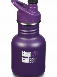 Dětská nerezová lahev Klean Kanteen Kid Classic w/Kid Sport Cap 3.0 - grape jelly matte 355 ml